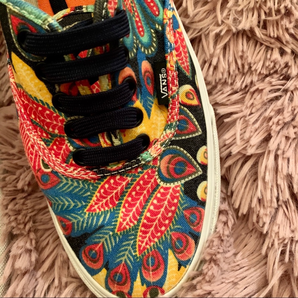 Vibrant & Unique Peacock vans!!